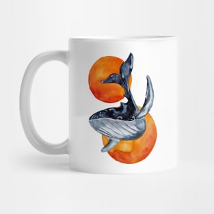 Blue Whale and Golden Balls Mug